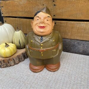 Rare Vintage Ransbottom “Bud the Soldier” WWII Cookie Jar